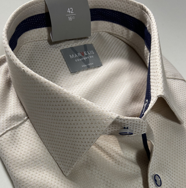 Marvelis Hemd Halbarm Modern Fit -beige- 72041222