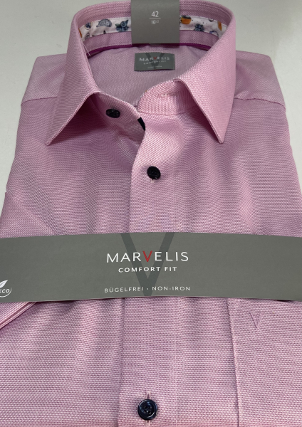 Marvelis Hemd Halbarm Comfort Fit -fuchsia- 70071295