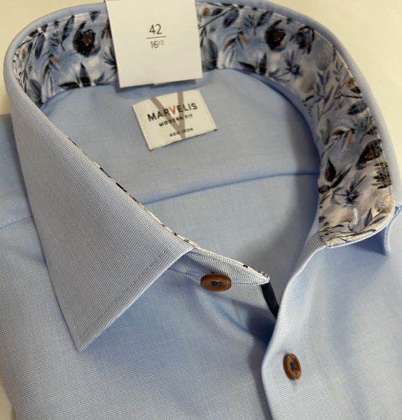 Marvelis Hemd extra langer Arm 69cm, Modern Fit -blau- 72001913