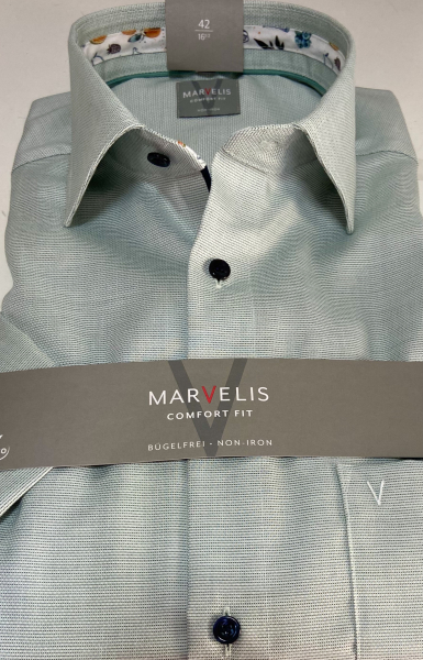 Marvelis Hemd Halbarm Comfort Fit -grün- 70071245