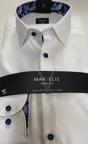 Marvelis Hemd Extra langer Arm 69cm, Body Fit -weiß- 75248910