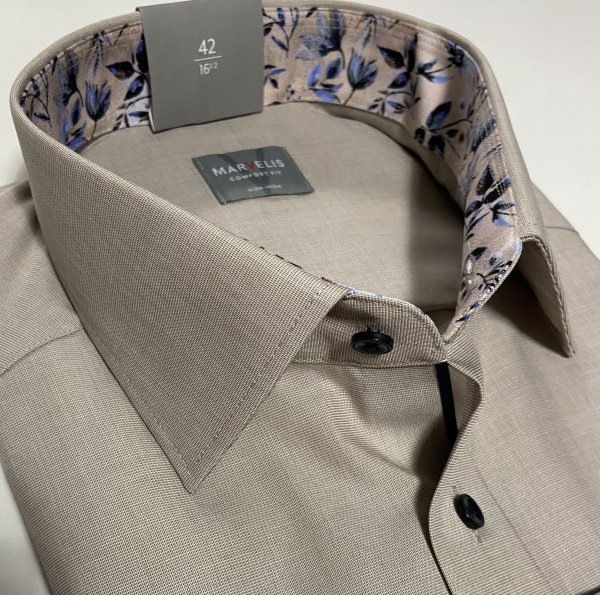 Marvelis Hemd Halbarm, Comfort Fit -beige- 70001228