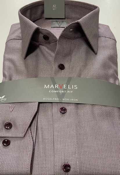 Marvelis Hemd Langarm 64cm, Comfort Fit -bordo- 70422439