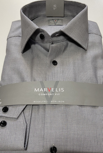 Marvelis Hemd Langarm 64cm, Comfort Fit -grau- 70422462