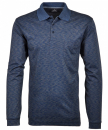 Softknitpolo Langarm 5491591-707 Fb. Blau-Melange